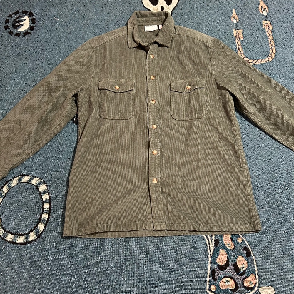 ASOS Olive Green Casual Button Down Shirt